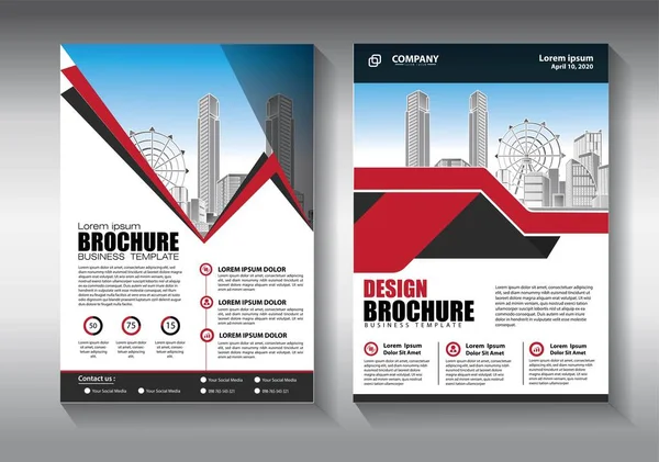 Brochure Ontwerp Omslag Moderne Lay Out Jaarverslag Poster Flyer Met — Stockvector