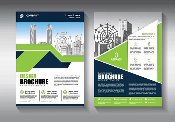 Brochure Ontwerp Omslag Moderne Lay Out Jaarverslag Poster Flyer Met — Stockvector