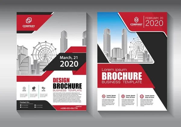 Brochure Design Copertina Layout Moderno Relazione Annuale Poster Volantino Con — Vettoriale Stock