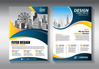 Broşür tasarımı, modern tasarım, yıllık rapor, poster, renkli üçgenleri olan A4 broşürü, teknoloji, bilim ve ışık arka planlı geometrik şekiller.