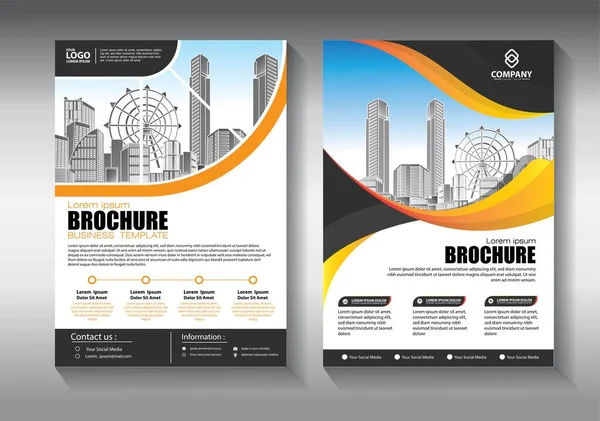 Brochure Design Copertina Layout Moderno Relazione Annuale Poster Volantino Con — Vettoriale Stock