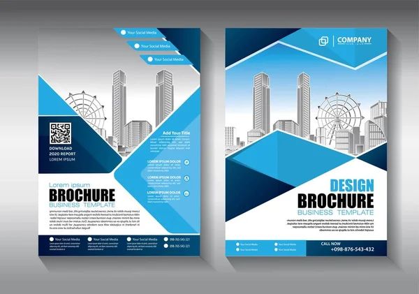 Broschürendesign Einband Modernes Layout Jahresbericht Poster Flyer Din Mit Bunten — Stockvektor