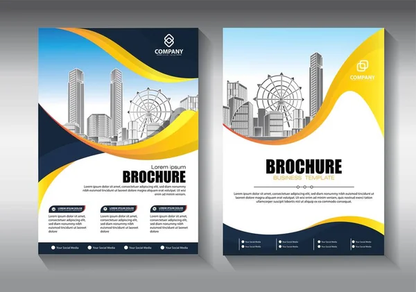 Brochure Ontwerp Omslag Moderne Lay Out Jaarverslag Poster Flyer Met — Stockvector