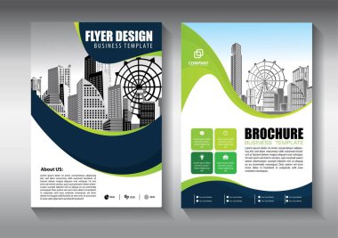 Broşür tasarımı, modern tasarım, yıllık rapor, poster, renkli üçgenleri olan A4 broşürü, teknoloji, bilim ve ışık arka planlı geometrik şekiller.