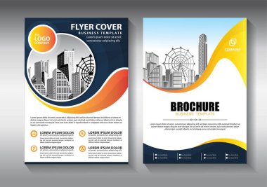 İş soyut vektör şablonu. Broşür tasarımı, modern tasarım, yıllık rapor, poster, renkli üçgenleri olan A4 broşürü, teknoloji, bilim ve ışık arka planlı geometrik şekiller.