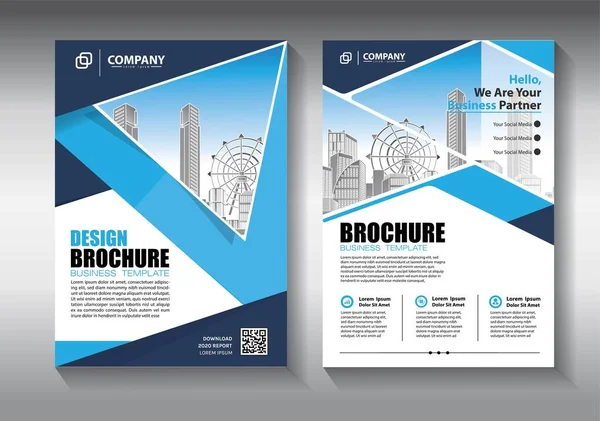 Broschürendesign Einband Modernes Layout Jahresbericht Poster Flyer Din Mit Bunten — Stockvektor