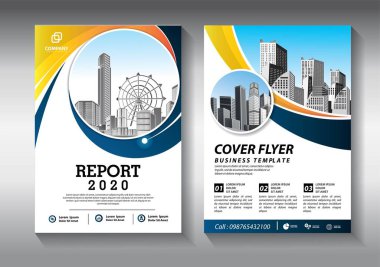 İş soyut vektör şablonu. Broşür tasarımı, modern tasarım, yıllık rapor, poster, renkli üçgenleri olan A4 broşürü, teknoloji, bilim ve ışık arka planlı geometrik şekiller.