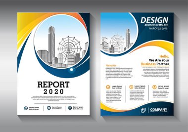 İş soyut vektör şablonu. Broşür tasarımı, modern tasarım, yıllık rapor, poster, renkli üçgenleri olan A4 broşürü, teknoloji, bilim ve ışık arka planlı geometrik şekiller.