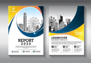 İş soyut vektör şablonu. Broşür tasarımı, modern tasarım, yıllık rapor, poster, renkli üçgenleri olan A4 broşürü, teknoloji, bilim ve ışık arka planlı geometrik şekiller.