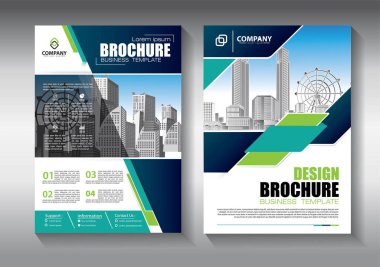 İş soyut vektör şablonu. Broşür tasarımı, modern tasarım, yıllık rapor, poster, renkli üçgenleri olan A4 broşürü, teknoloji, bilim ve ışık arka planlı geometrik şekiller.