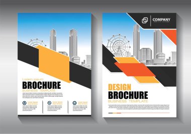 İş soyut vektör şablonu. Broşür tasarımı, modern tasarım, yıllık rapor, poster, renkli üçgenleri olan A4 broşürü, teknoloji, bilim ve ışık arka planlı geometrik şekiller.