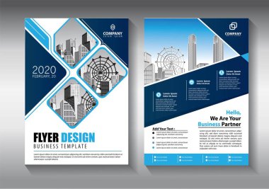 İş soyut vektör şablonu. Broşür tasarımı, modern tasarım, yıllık rapor, poster, renkli üçgenleri olan A4 broşürü, teknoloji, bilim ve ışık arka planlı geometrik şekiller.