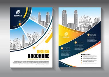 İş soyut vektör şablonu. Broşür tasarımı, modern tasarım, yıllık rapor, poster, renkli üçgenleri olan A4 broşürü, teknoloji, bilim ve ışık arka planlı geometrik şekiller.