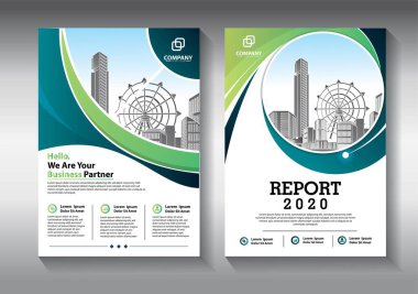 İş soyut vektör şablonu. Broşür tasarımı, modern tasarım, yıllık rapor, poster, renkli üçgenleri olan A4 broşürü, teknoloji, bilim ve ışık arka planlı geometrik şekiller.