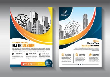 İş soyut vektör şablonu. Broşür tasarımı, modern tasarım, yıllık rapor, poster, renkli üçgenleri olan A4 broşürü, teknoloji, bilim ve ışık arka planlı geometrik şekiller.