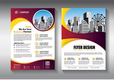 İş soyut vektör şablonu. Broşür tasarımı, modern tasarım, yıllık rapor, poster, renkli üçgenleri olan A4 broşürü, teknoloji, bilim ve ışık arka planlı geometrik şekiller.
