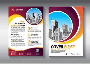 İş soyut vektör şablonu. Broşür tasarımı, modern tasarım, yıllık rapor, poster, renkli üçgenleri olan A4 broşürü, teknoloji, bilim ve ışık arka planlı geometrik şekiller.