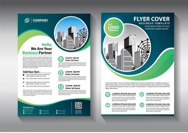 İş soyut vektör şablonu. Broşür tasarımı, modern tasarım, yıllık rapor, poster, renkli üçgenleri olan A4 broşürü, teknoloji, bilim ve ışık arka planlı geometrik şekiller.
