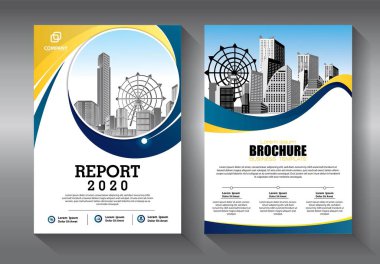 İş soyut vektör şablonu. Broşür tasarımı, modern tasarım, yıllık rapor, poster, renkli üçgenleri olan A4 broşürü, teknoloji, bilim ve ışık arka planlı geometrik şekiller.