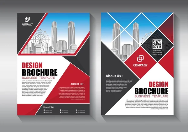 Modello Vettoriale Astratto Aziendale Brochure Design Copertina Layout Moderno Relazione — Vettoriale Stock