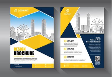 İş soyut vektör şablonu. Broşür tasarımı, modern tasarım, yıllık rapor, poster, renkli üçgenleri olan A4 broşürü, teknoloji, bilim ve ışık arka planlı geometrik şekiller.