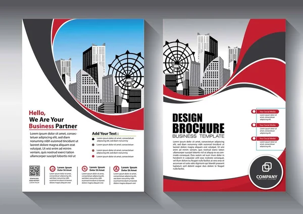 Plantilla Vector Abstracto Empresarial Diseño Folleto Cubierta Diseño Moderno Informe — Vector de stock