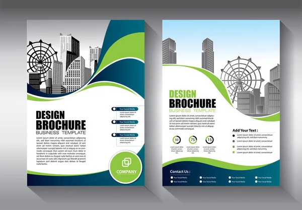 Modelo Vetor Abstrato Negócios Projeto Brochura Tampa Layout Moderno Relatório —  Vetores de Stock