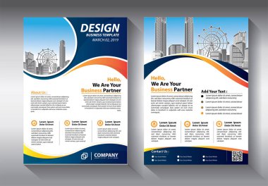 İş soyut vektör şablonu. Broşür tasarımı, modern tasarım, yıllık rapor, poster, renkli üçgenleri olan A4 broşürü, teknoloji, bilim ve ışık arka planlı geometrik şekiller.