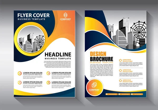Business Abstract Vector Template Brochure Design Cover Modern Layout Annual — Stock Vector