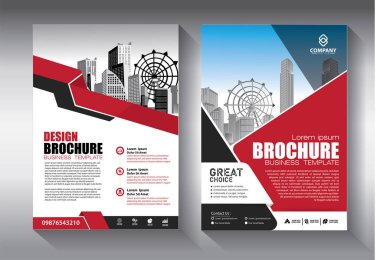 İş soyut vektör şablonu. Broşür tasarımı, modern tasarım, yıllık rapor, poster, renkli üçgenleri olan A4 broşürü, teknoloji, bilim ve ışık arka planlı geometrik şekiller.