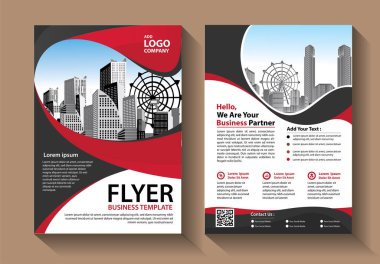 Broşür tasarımı, modern tasarım, yıllık rapor, poster, renkli üçgenleri olan A4 broşürü, teknoloji, bilim ve ışık arka planlı geometrik şekiller.