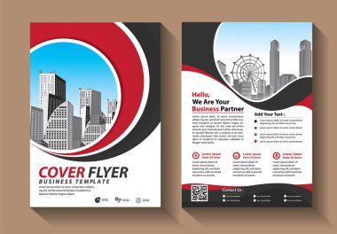 Broşür tasarımı, modern tasarım, yıllık rapor, poster, renkli üçgenleri olan A4 broşürü, teknoloji, bilim ve ışık arka planlı geometrik şekiller.