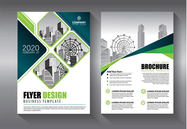 Brochure Design Couverture Mise Page Moderne Rapport Annuel Affiche Dépliant — Image vectorielle