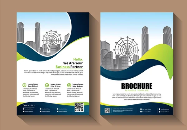 Brochure Ontwerp Omslag Moderne Lay Out Jaarverslag Poster Flyer Met — Stockvector