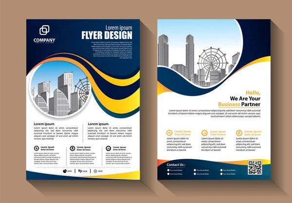 Brochure Design Couverture Mise Page Moderne Rapport Annuel Affiche Dépliant — Image vectorielle