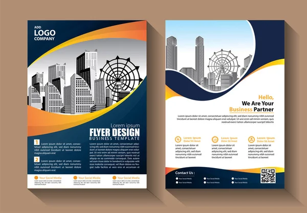 Projeto Brochura Tampa Layout Moderno Relatório Anual Cartaz Folheto Com —  Vetores de Stock