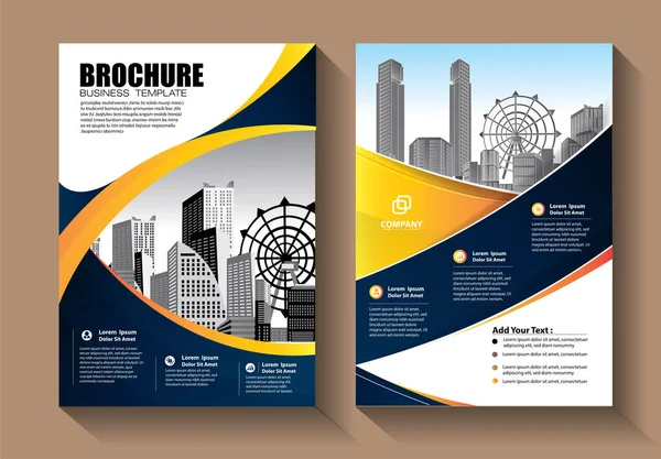 Projeto Brochura Tampa Layout Moderno Relatório Anual Cartaz Folheto Com — Vetor de Stock