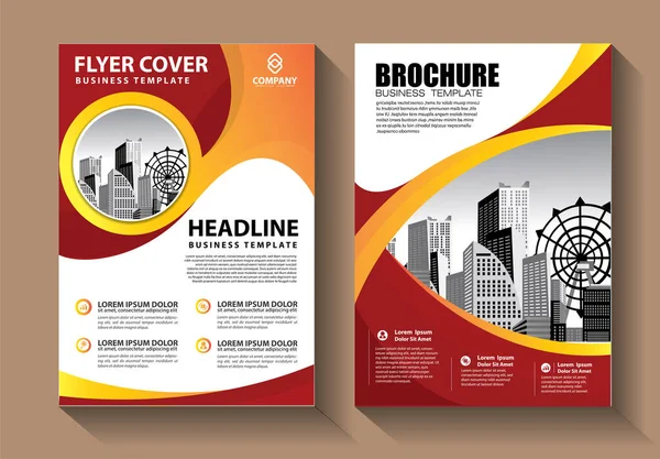 Brochure Design Couverture Mise Page Moderne Rapport Annuel Affiche Dépliant — Image vectorielle