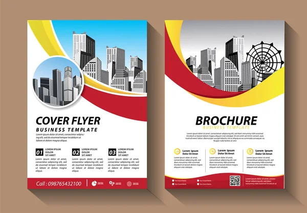 Projeto Brochura Tampa Layout Moderno Relatório Anual Cartaz Folheto Com —  Vetores de Stock