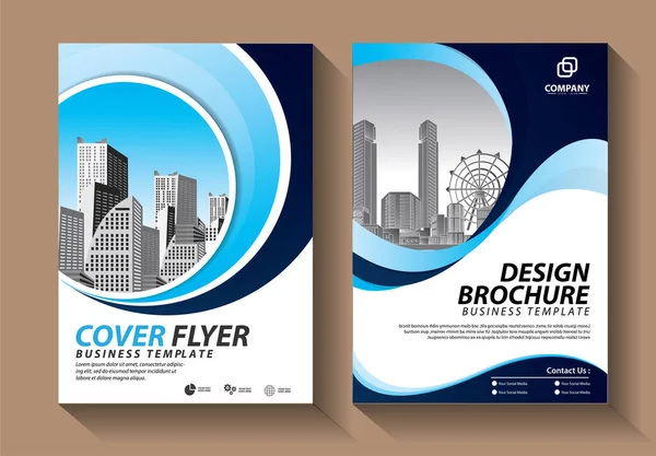 Brochure Design Copertina Layout Moderno Relazione Annuale Poster Volantino Con — Vettoriale Stock