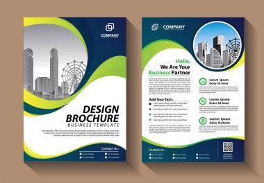 Broşür tasarımı, modern tasarım, yıllık rapor, poster, renkli üçgenleri olan A4 broşürü, teknoloji, bilim ve ışık arka planlı geometrik şekiller.