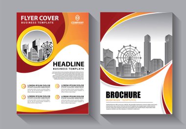Broşür tasarımı, modern tasarım, yıllık rapor, poster, renkli üçgenleri olan A4 broşürü, teknoloji, bilim ve ışık arka planlı geometrik şekiller.