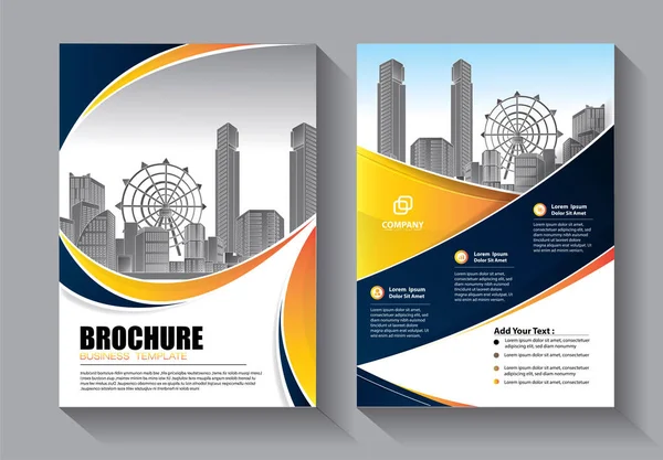 Brochure Design Copertina Layout Moderno Relazione Annuale Poster Volantino Con — Vettoriale Stock