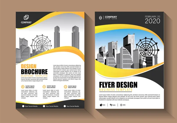 Broschürendesign Einband Modernes Layout Jahresbericht Poster Flyer Din Mit Bunten — Stockvektor