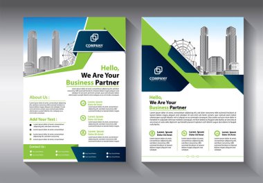 Broşür tasarımı, modern tasarım, yıllık rapor, poster, renkli üçgenleri olan A4 broşürü, teknoloji, bilim ve ışık arka planlı geometrik şekiller.