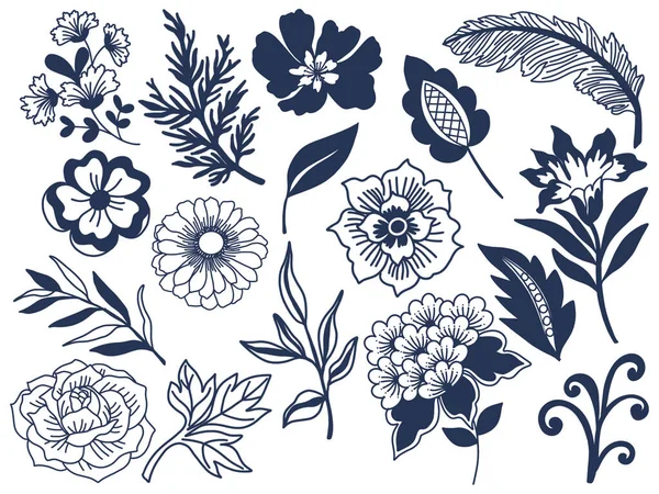 Traditional Ethnic Porcelain Ceramic Abstract Flower Botanical Blossom Elements Wallpaper — Fotografia de Stock