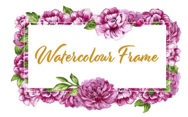 Colorful floral collection with leaves and flowers watercolor gouache hand draw Spring or summer design for invitation