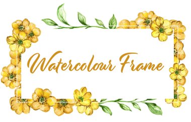 Colorful floral collection with leaves and flowers watercolor gouache hand draw Spring or summer design for invitation