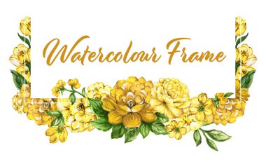 Colorful floral collection with leaves and flowers watercolor gouache hand draw Spring or summer design for invitation