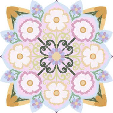 Azulejos tiles patchworrk graphic illustration colorful pattern